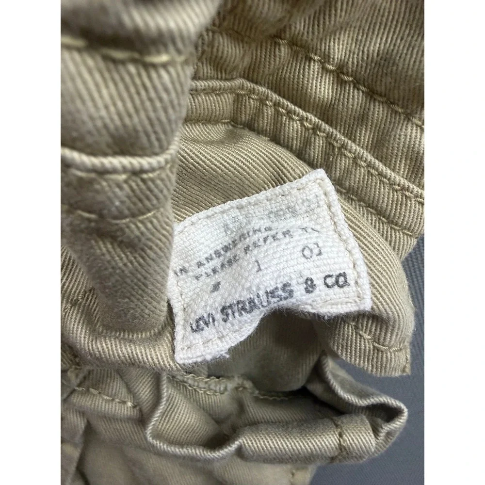 Levi's Cargo Vintage Y2K Shorts Mens Tan Khaki Cotton Twill 36